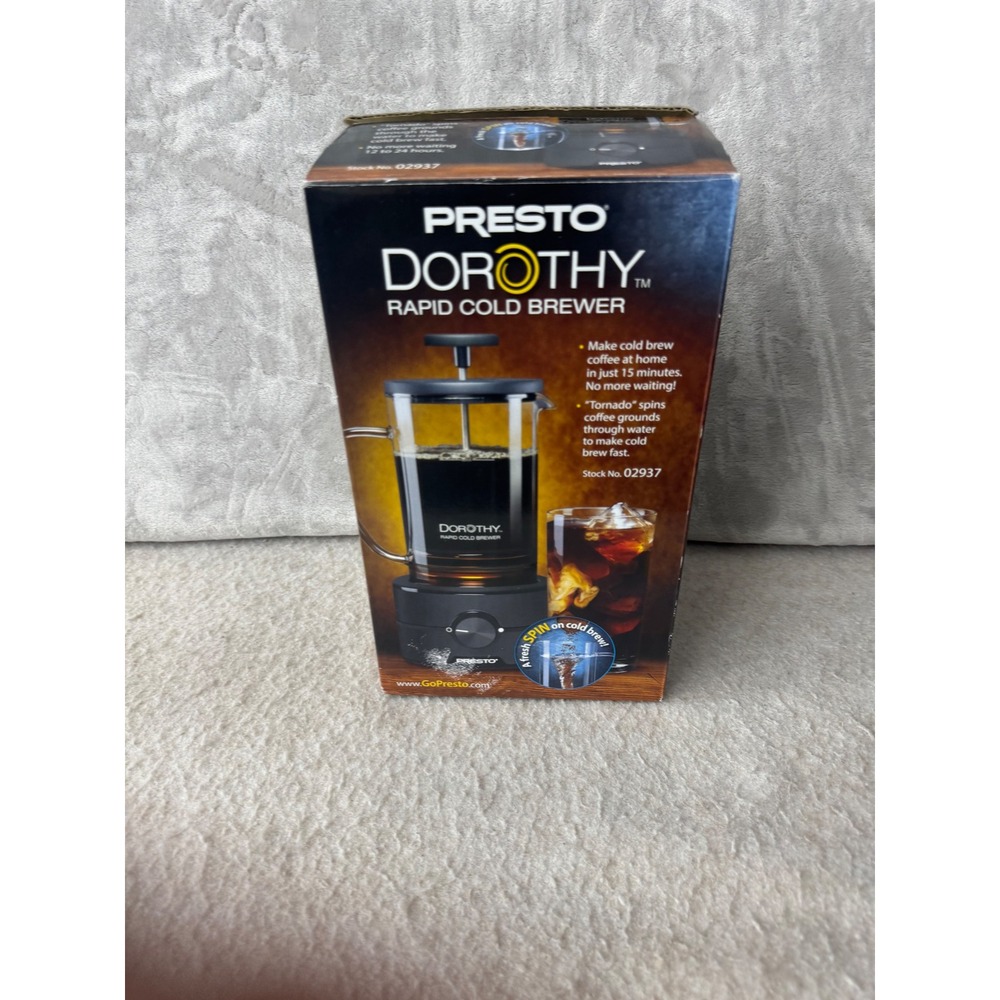 Presto Dorothy Rapid Cold Brewer 02937 Electric Coffee Maker 22oz Glass Carafe